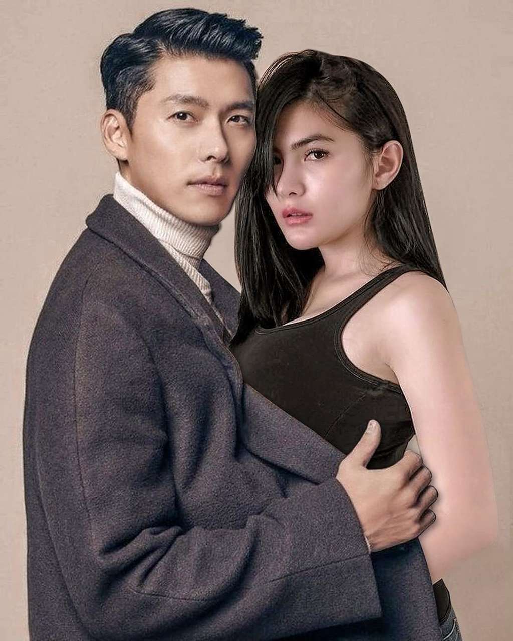 Foto Editan Artis bersama Hyun Bin