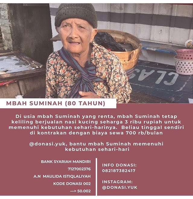 Donasi untuk Mbah Sum