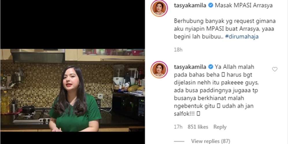 Klarifikasi Tasya saat dituding tak pakai bra