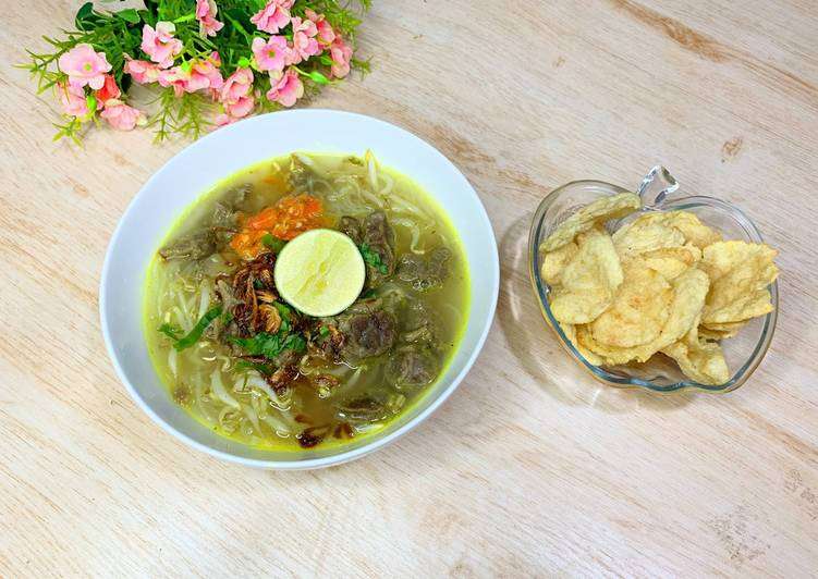 Ilustrasi Soto Daging Bening