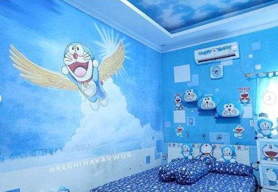 Rumah Full Dekorasi Doraemon