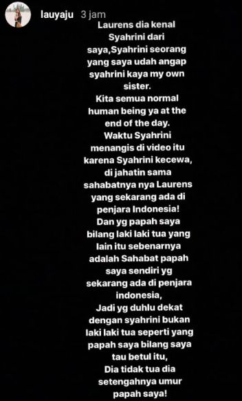 Cerita Lauyaju di Instagram Story