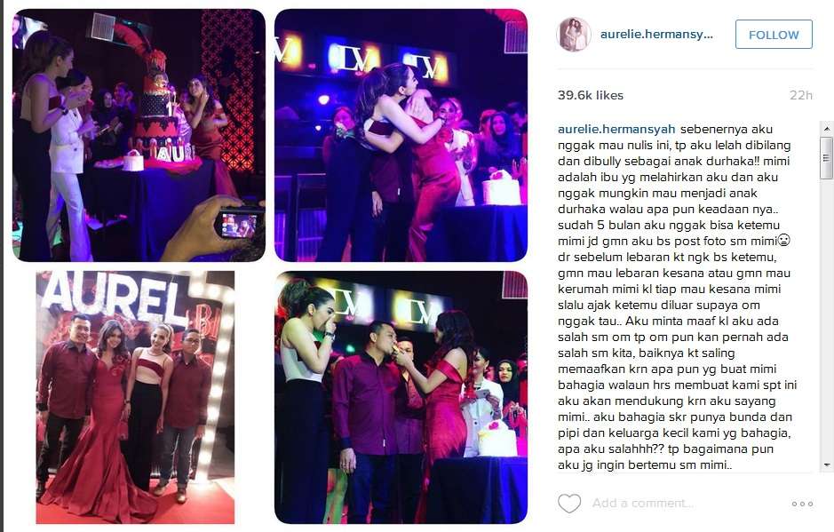 Perselisihan Krisdayanti dan Aurel Hermansyah