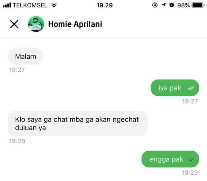 Chat Kocak Ojol ke Pembeli