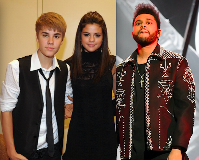 The Weeknd, Justin Bieber dan Selena