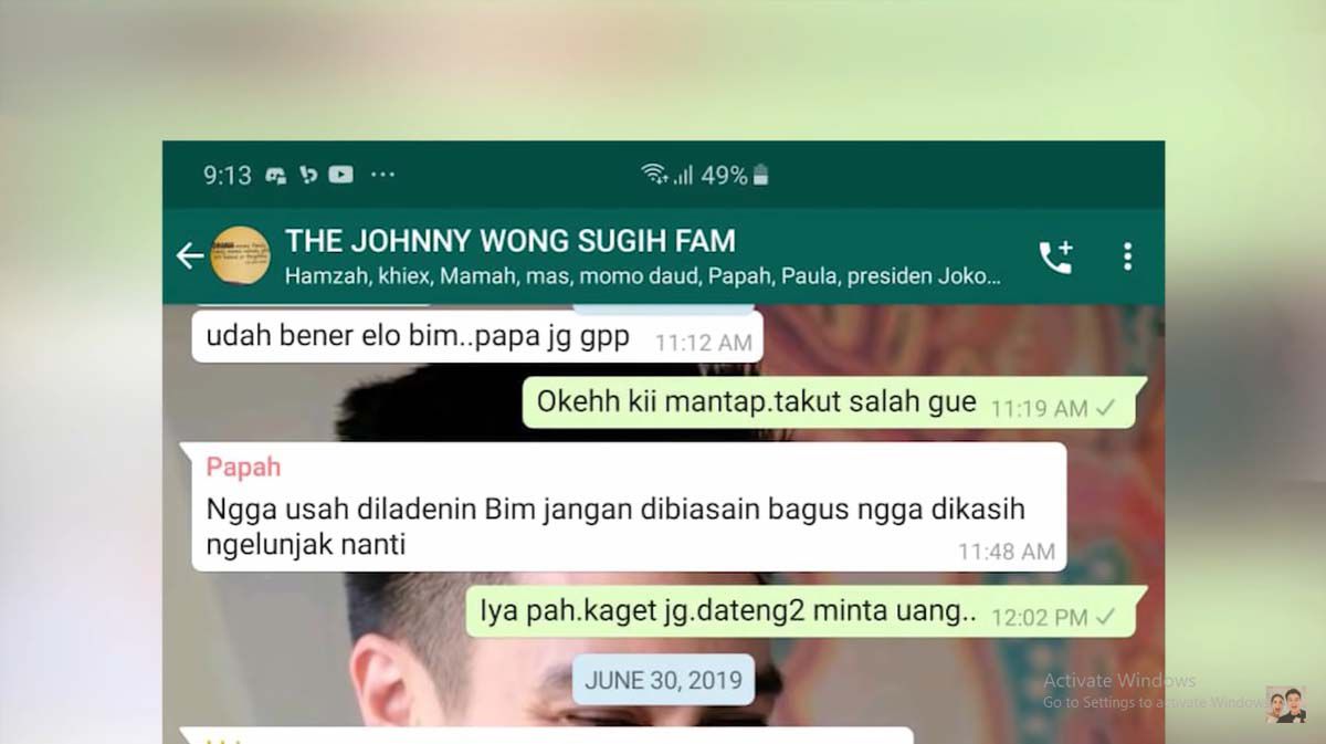 Baim Wong Klarifikasi Terkait Julius Sepupunya
