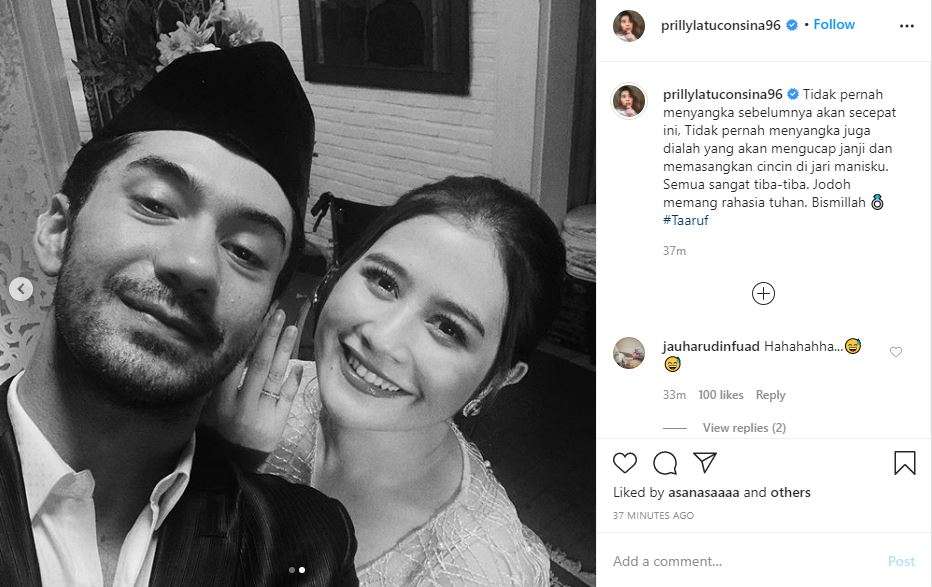 Prilly Latuconsina dan Reza Rahadian