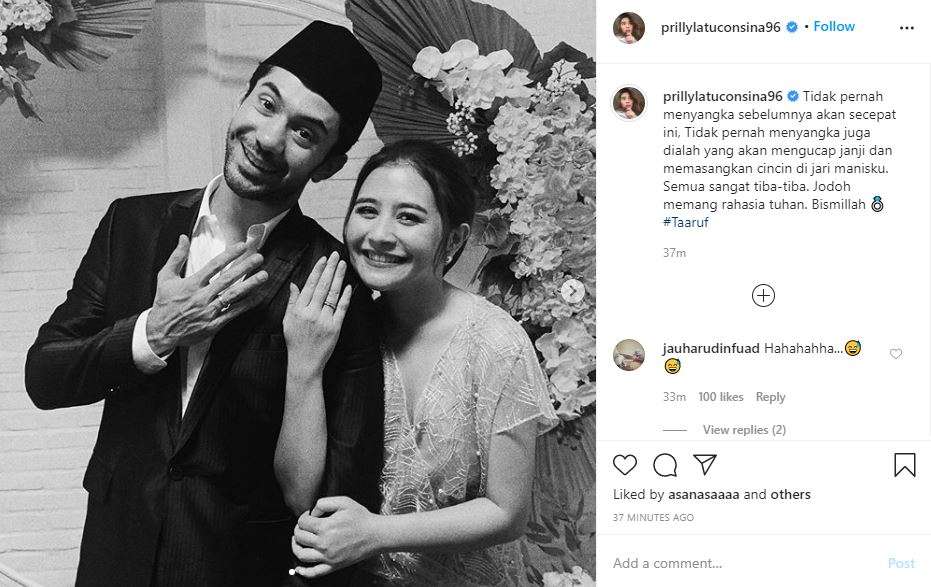 Prilly Latuconsina dan Reza Rahadian