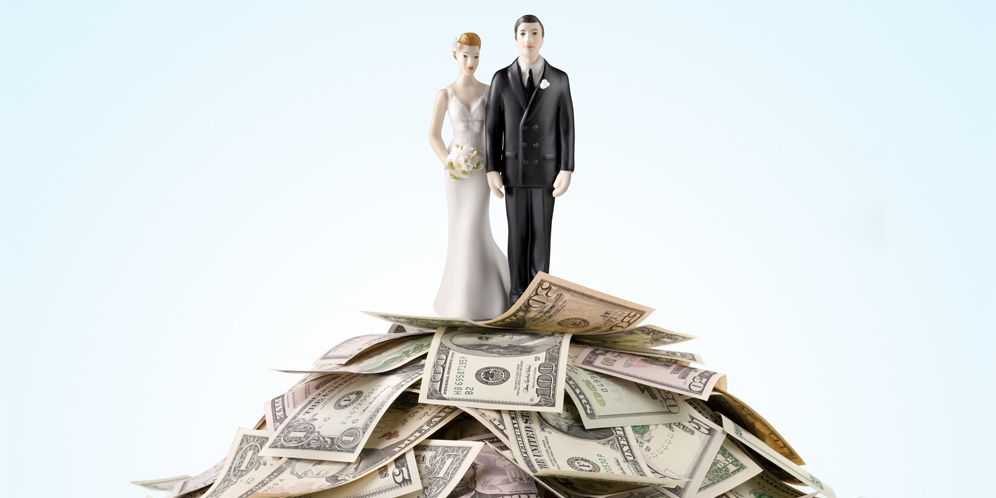 Ilustrasi uang dalam pernikahan