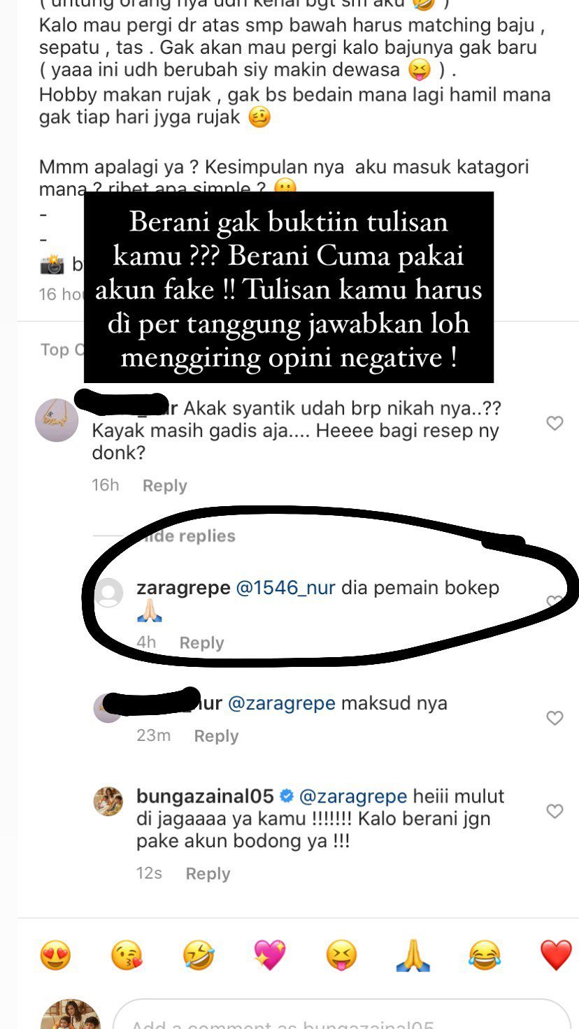 Instagram Story Bunga Zainal