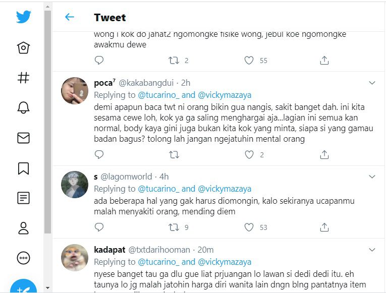 Komentar Netizen Atas Cuitan Body Shamming Revina