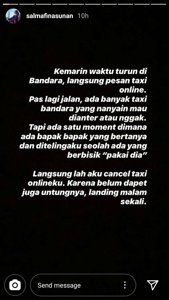 Insta Story Salmafina Sunan