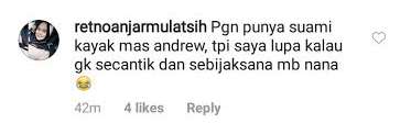 Komentar di unggahan Andrew White