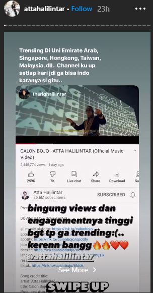 Instagram Story Atta Halilintar