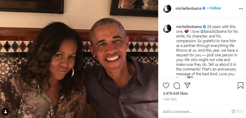 Unggahan Michelle Obama di Instagram