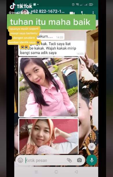 Saudara kembar dipertemukan di TikTok