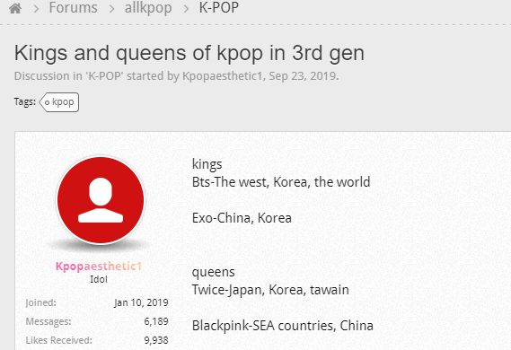 Queen of KPop Gen3 di Allkpop