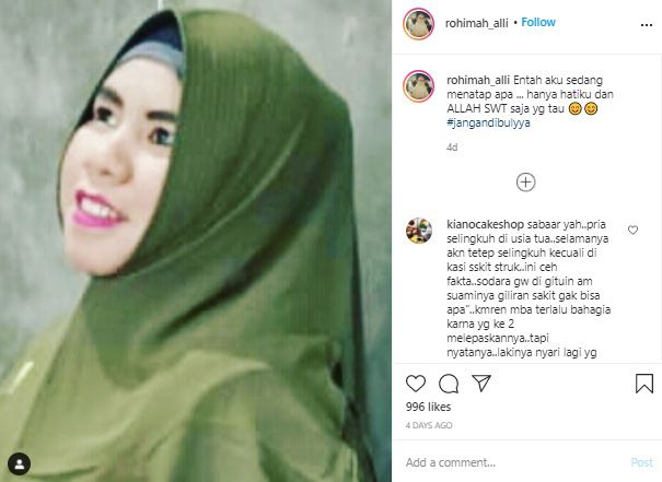 Unggahan Instagram istri pertama Kiwil