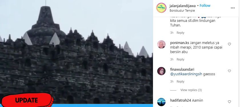 Candi Borobudur Ditutup Terpal Antisipasi Merapi Meletus