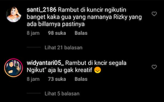 Komentar Netizen untuk Rizki DA