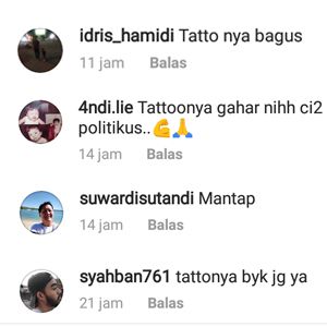 Komentar di instagram Kirana Larasati