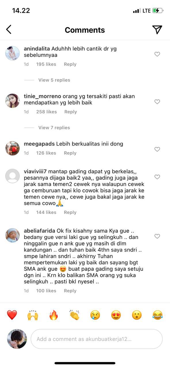 Komentar di Instagram Mak Nyinyir