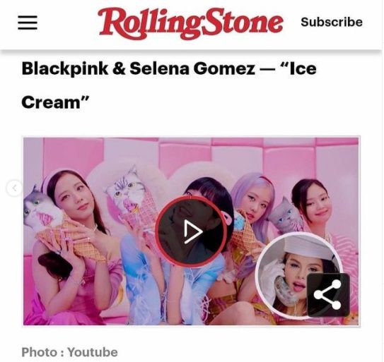 Kolaborasi BLACKPINK dan Selena Terbaik Versi Rolling Stone