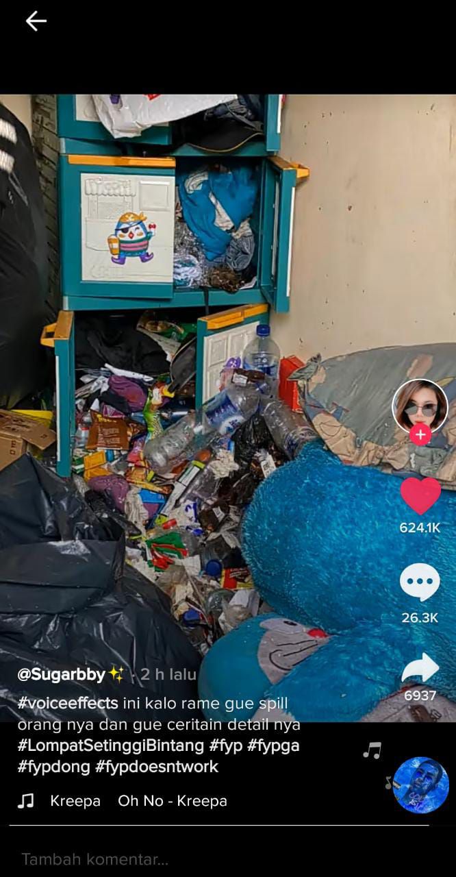 Kamar Kos Dipenuhi Sampah