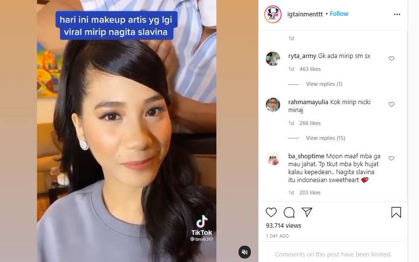 Perempuan Mirip Nagita Slavina Dimakeup MUA Terkenal