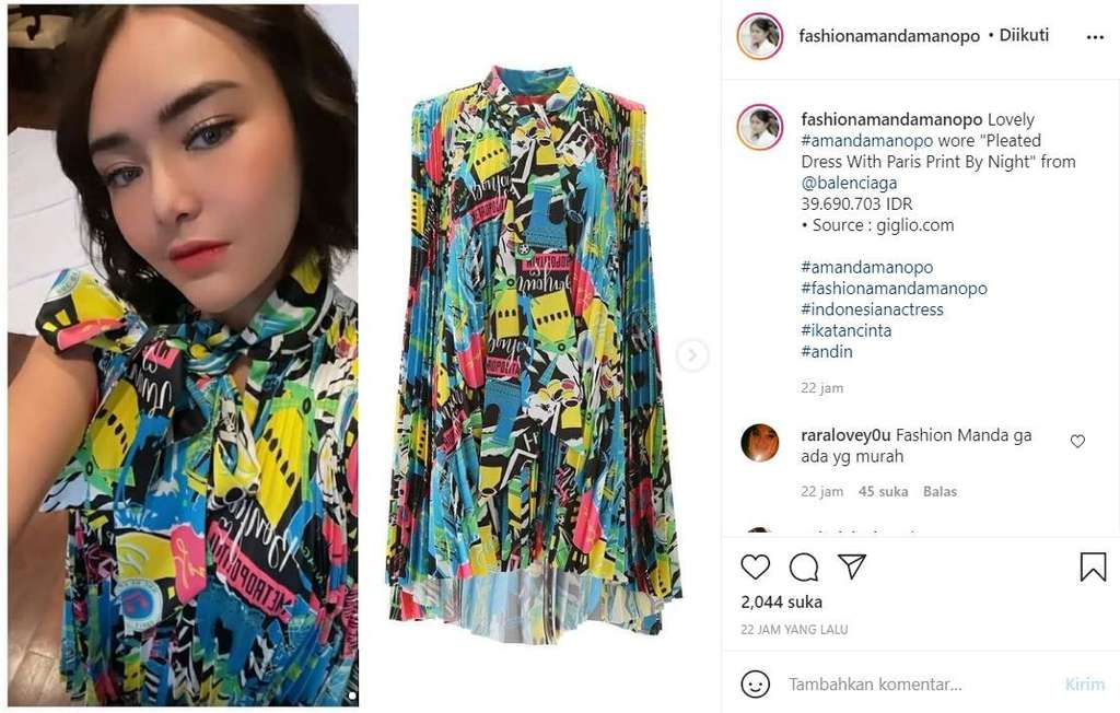 Adu Gaya Amanda Manopo dan Dita Karang Pakai Baju Kembar, Harganya Bikin Melongo