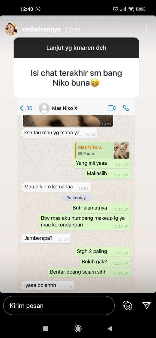 Chat Terakhir Rachel dan Niko