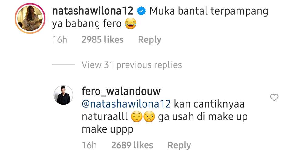 Natasha Wilona komentari muka bantal