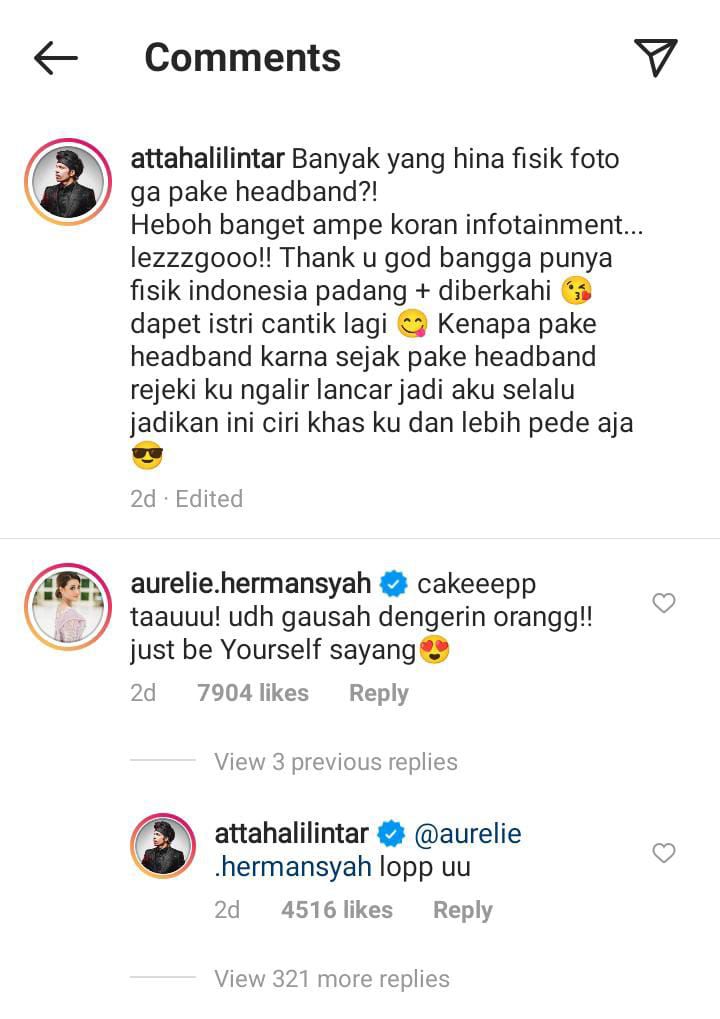 Komentar Aurel Hermansyah