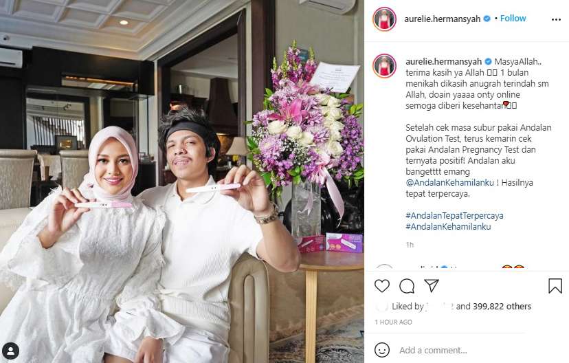 Pengumuman Kehamilan Aurel Hermansyah