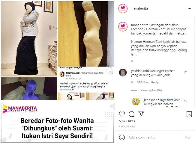 Pria Bungkus Istri