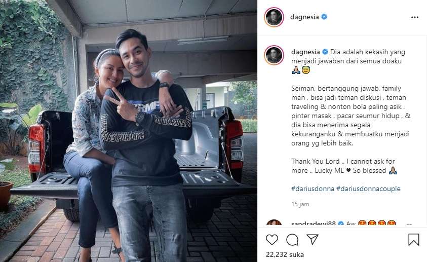 Donna Agnesia dan Darius Sinathrya