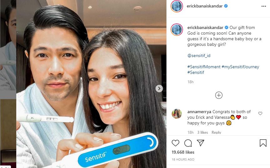 Unggahan Instagram Erick Iskandar