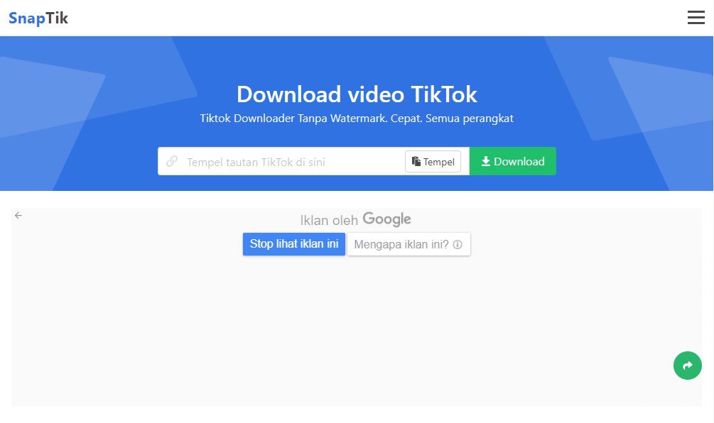 Website untuk Download Video Tiktok