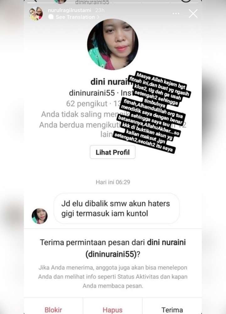 Asisten Ayu Ting Ting Dituduh Jadi Pemilik Akun Haters Nagita Slavina