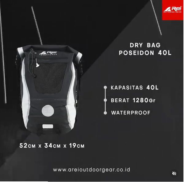 Tas Ransel Dry Bag Aquapack 20 Liter, Poseidon 40 Liter Arei Outdoor Gear