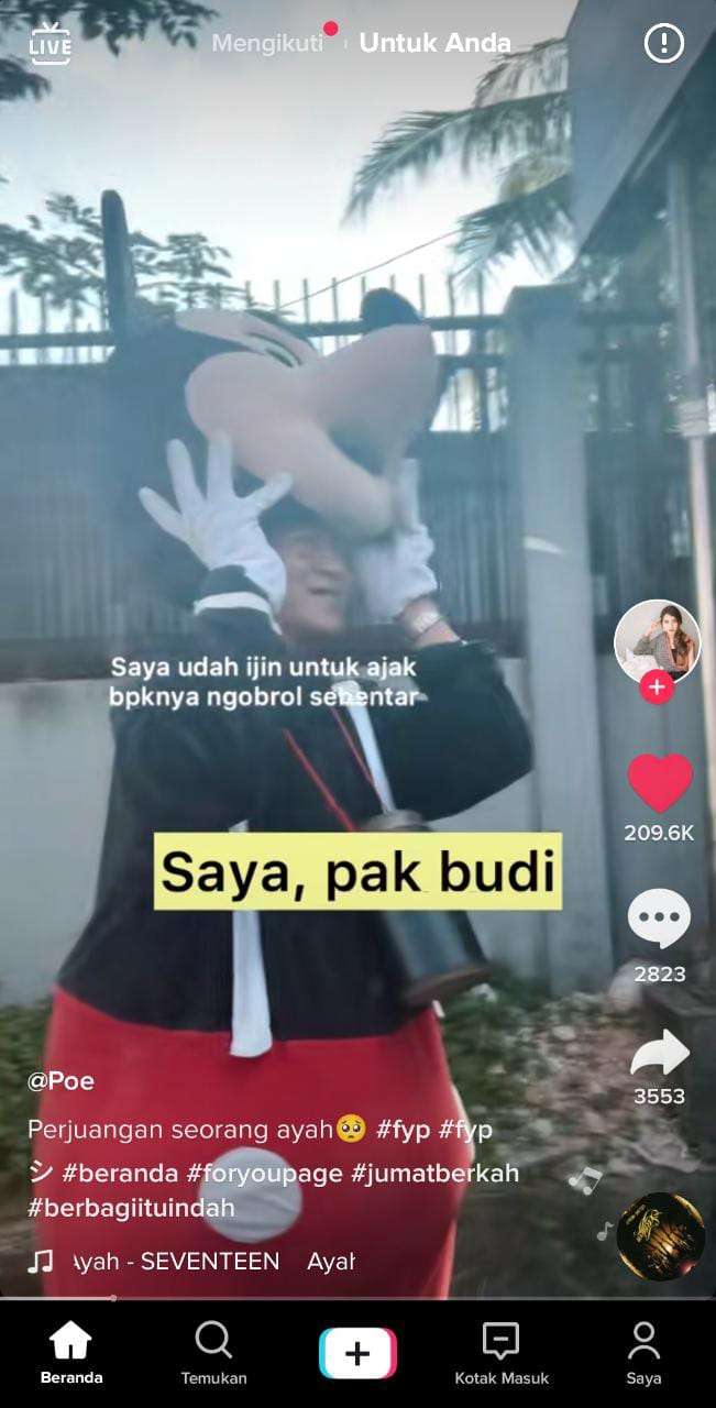 Kisah Bapak Jadi Badut