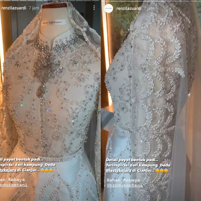 Detail Kebaya Pernikahan Lesti Kejora