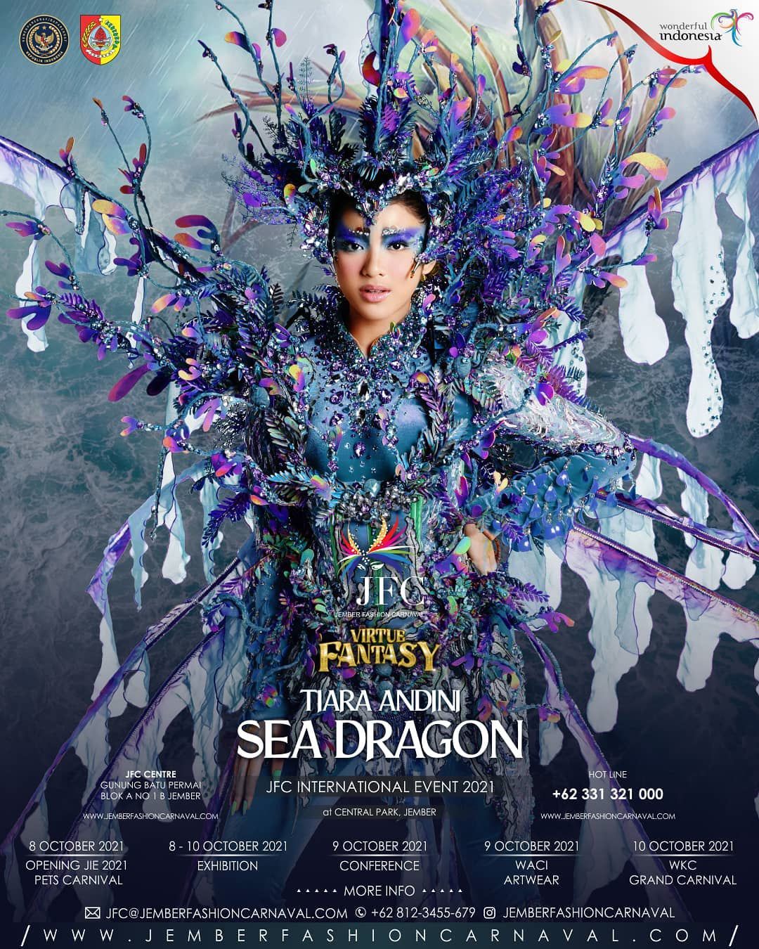 Tiara Anini Pakai Kostum Sea Dragon