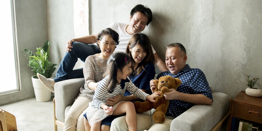 Ilustrasi Keluarga Asia