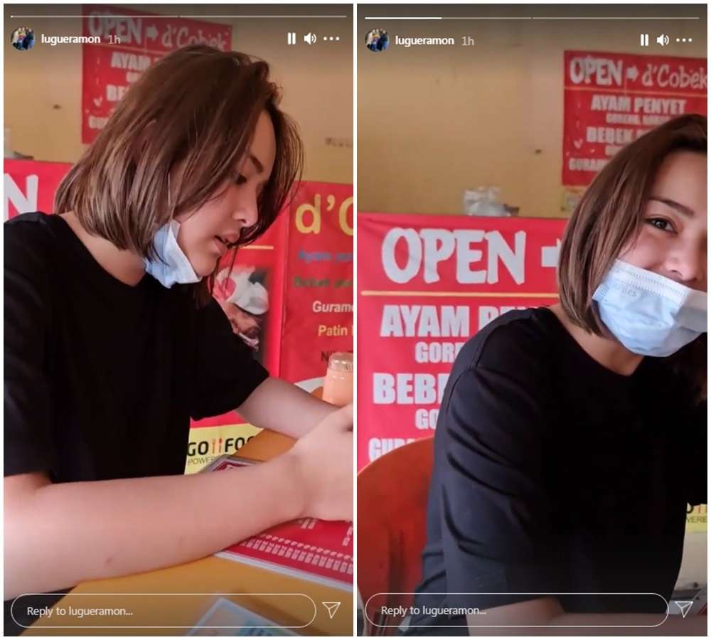 Amanda Manopo Makan di Warung Kaki Lima