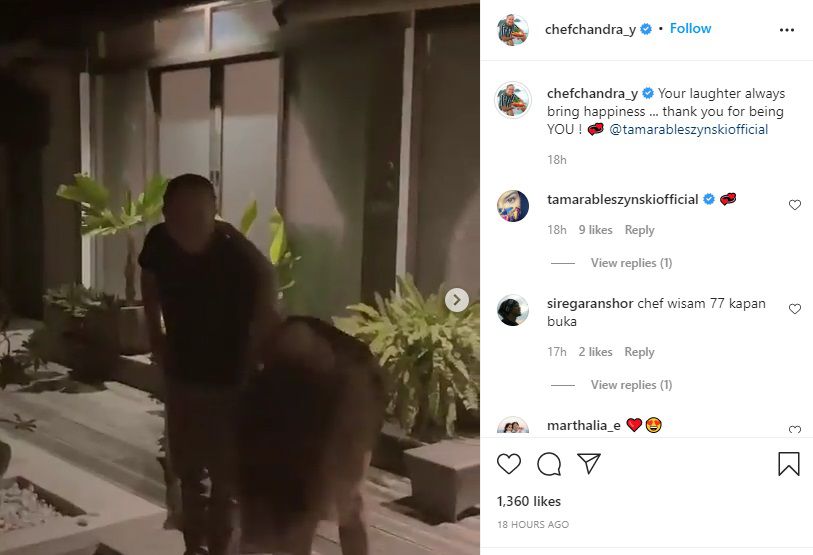 Unggahan Instagram Chef Chandra