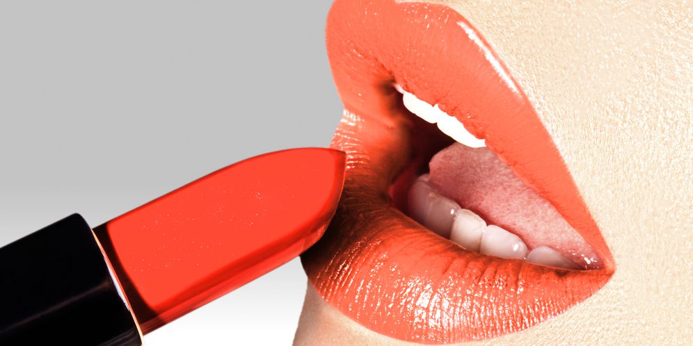Ilustrasi Lipstik Warna Oranye/Coral