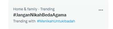 Trending #JanganNikahBedaAgama