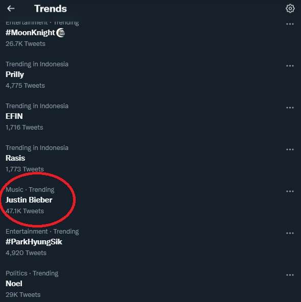 Justin Bieber Trending