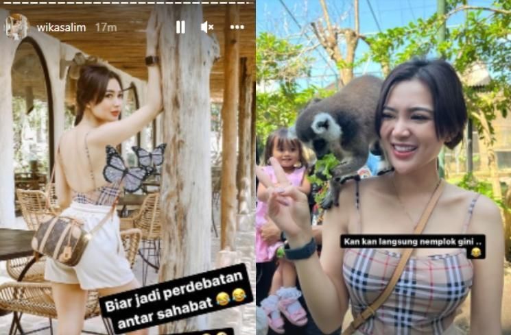 Wika Salim liburan ke Bali Zoo